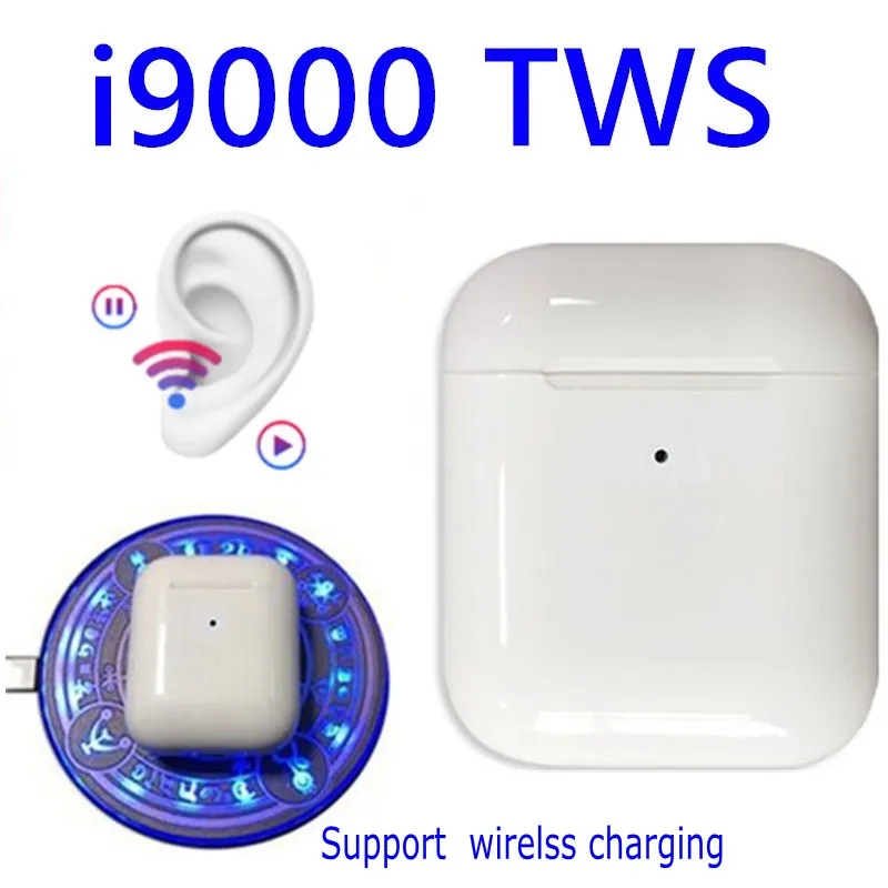 i9000 TWS VIP Цена i9000 tws 1:1 размер умный датчик 8D бас беспроводная зарядка Bluetooth 5,0 наушники i9000 tws PK i10 i60 i500 tws - Цвет: i9000 TWS
