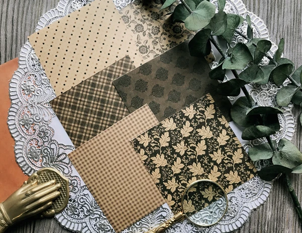 6 шт./компл. Ретро винтажная текстура веленевая писчая бумага стикер набор для