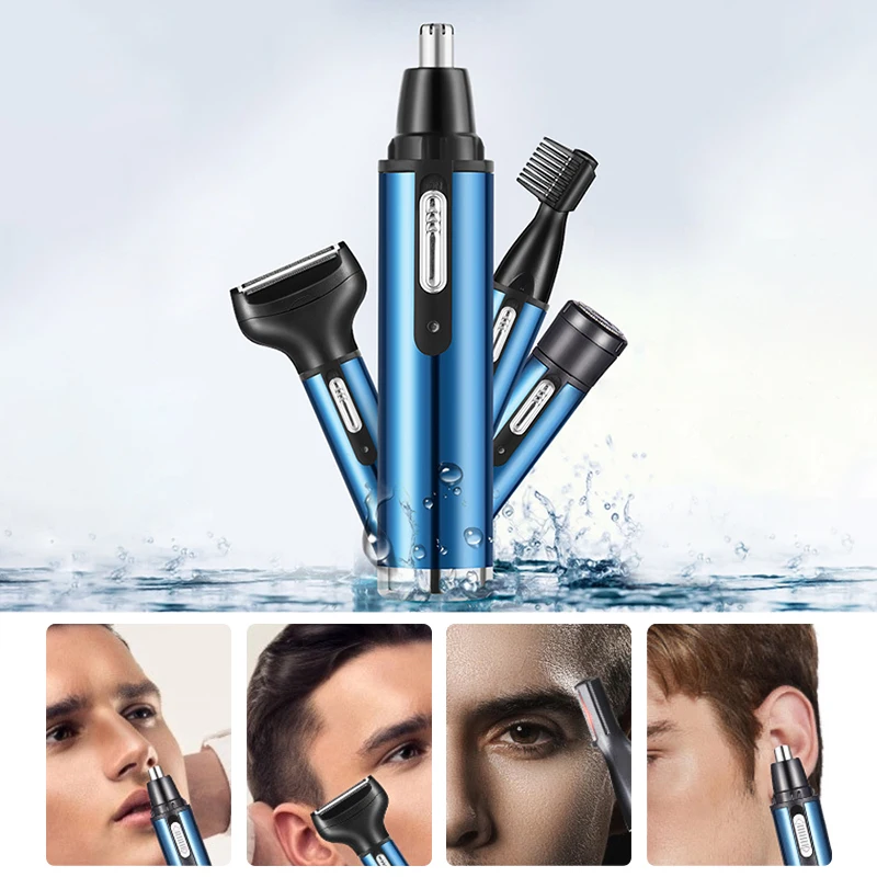 Electric Trimmers Rechargeable Ear Epilator Nose Hair Removal Tool Eyebrow Razor Beard Trimmer Facial Care Shaving Kits For Male