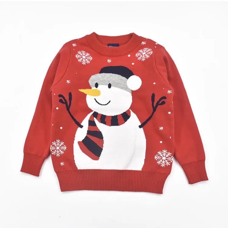 Рождественский свитер для мальчиков детские шерстяные трикотажные свитера с