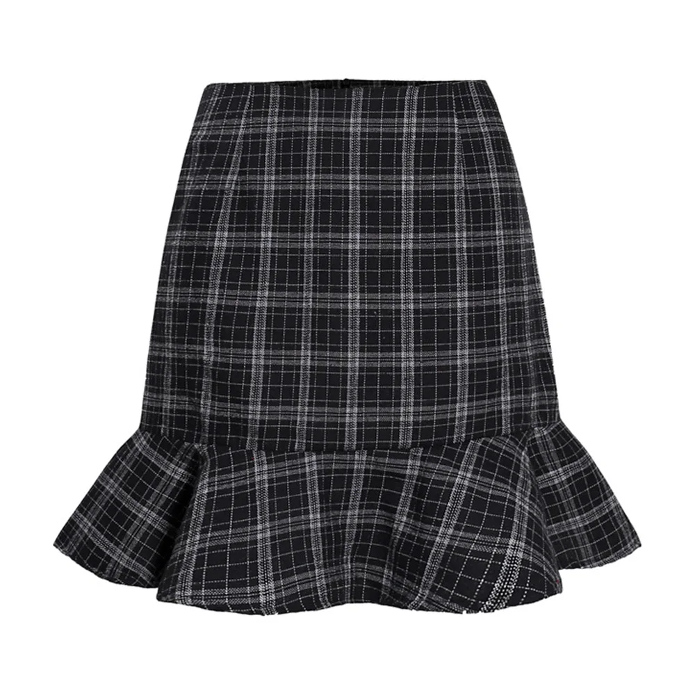 Женская винтажная клетчатая юбка в стиле Харадзюку короткие юбки милая японская