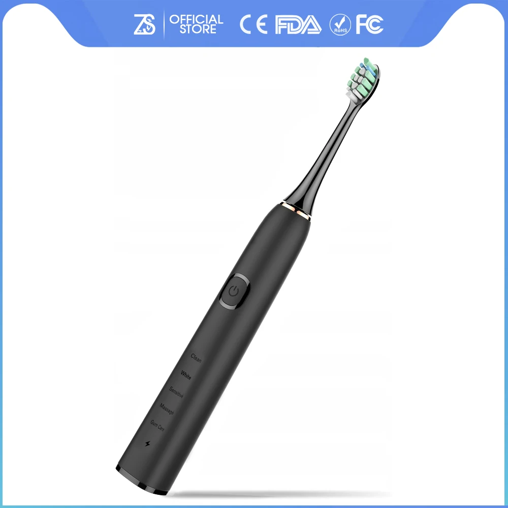 

[ZS] Беспроводная Индуктивная Базовая подставка для быстрой зарядки, перезаряжаемая звуковая электрическая зубная щетка Aldult, умная мягкая щ...