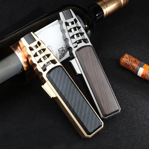 2020 new outdoor pen spray gun jet butane pipe lighter kitchen bbq metal torch turbo windproof cigar lighter gadgets for men free global shipping