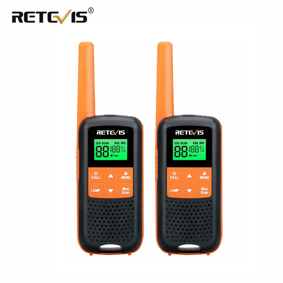 retevis walkie talkie waterproof pmr 446 rt649 2 pcs walkie talkies rechargeable portable two way radio ptt for hunting fishing free global shipping