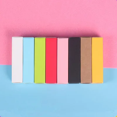 100 шт оптовая продажа новая упаковочная коробка для бальзама губ ручной работы