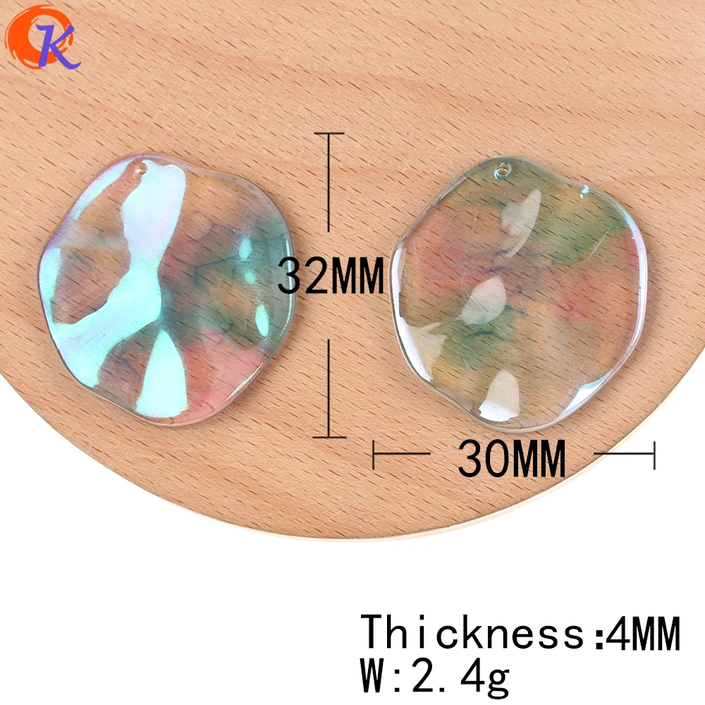 Cordial Design 30*32MM 50Pcs Jewelry Accessories/Hand Made/Aurora Effect/Resin Beads/DIY Charms/Jewelry Making/Earring Findings | Украшения