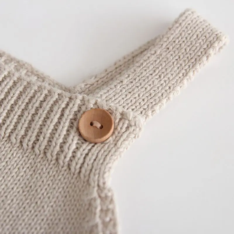 

Cute Cotton Romper Bodysuit Sleeveless Baby Girls Cute Cotton Hot Air Balloon Stitching Knitted Jumpsuit