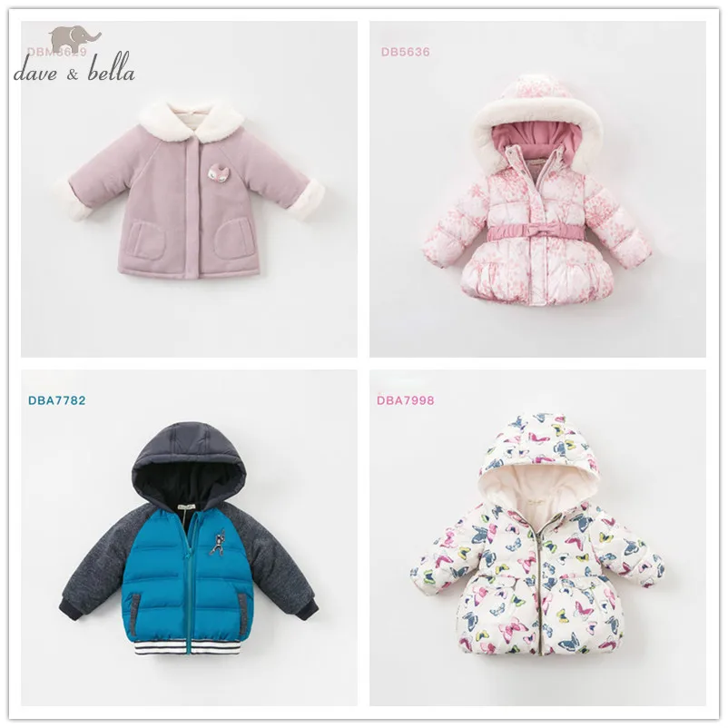 Dave bella/куртка для маленьких мальчиков и девочек детская верхняя одежда модное