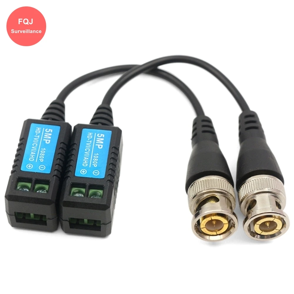 

10 Pairs Analog Surveillance Video Balun BNC 1Channel AHD CVI TVI wisted Pair Transmitter for 720P 2MP 5MP Security Cameras