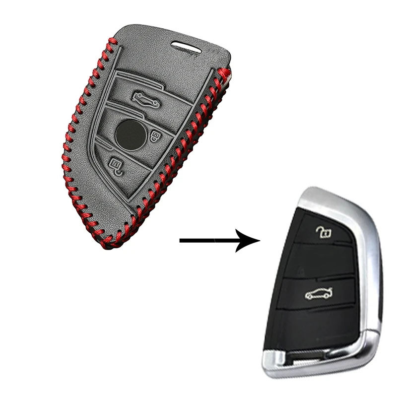 Чехол для автомобильного ключа из кожи Yolu защитный чехол BMW X5 F15 X6 F16 G30 7/5 Series G11 X1 F48