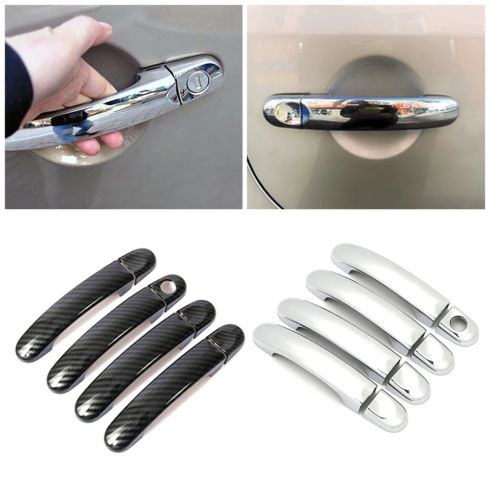 

For Volkswagen Transporter VW T5 T6 2003-2018 Carbon Fiber Color Refit Chrome Door Handle Cover Trim Protection Sticker