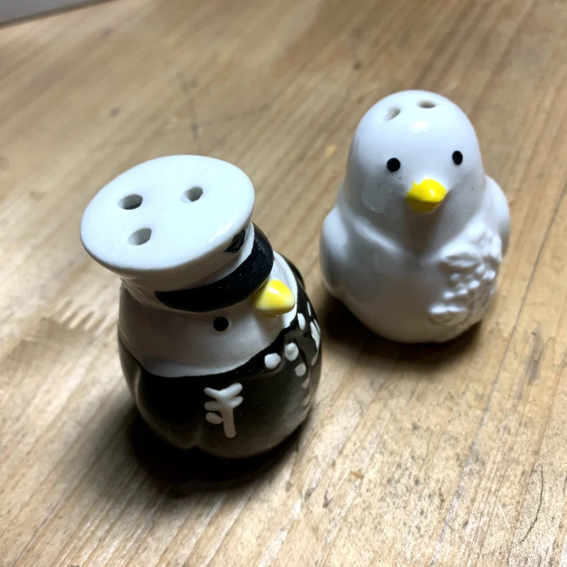 Free Shipping By Fast Delivery Navy Dress Penguin Couple Ceramic Birds Salt &amp Pepper Shaker Factory Directly Sale Wholesale | Дом и сад