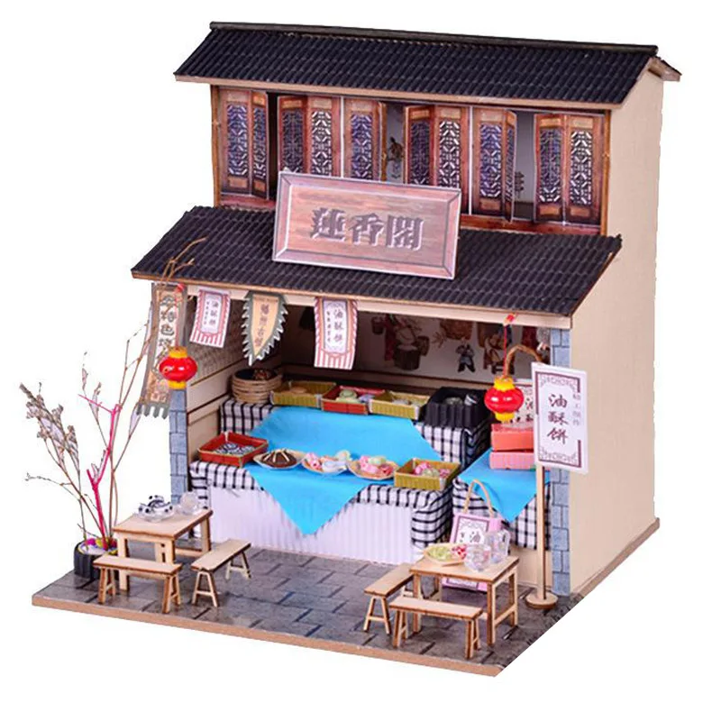 BM805 Cutebee Каса Кукольный дом миниатюрная мебель кукольный домик DIY Миниатюрные домики комната игрушки для детей Китайская народная архитектура - Цвет: BM805