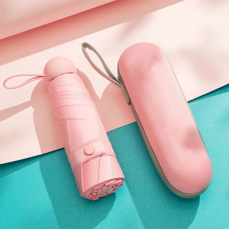 Phone Size Mini Pocket Womens Umbrella Male Man Ultralight Rain Sun Umbrella Girls Anti UV Portable Folding Umbrella Parasol