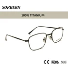 SORBERN бизнес для мужчин титановая оправа для очков женщин Сверхлегкий квадратный близорукость очки корейский стиль очки