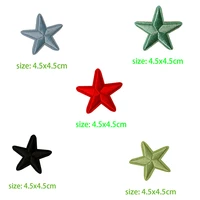 red black dark rreen star icon embroidered applique patches for clothes stickers diy iron on badges on the backpack