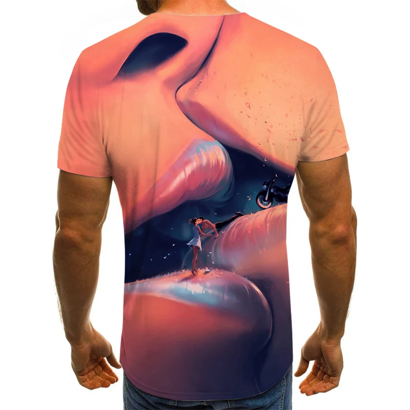 

Hot selling high-quality 3D printed men's t-shirt apparel sports oversize t-shirt men's all-match 3DT shirt latest style