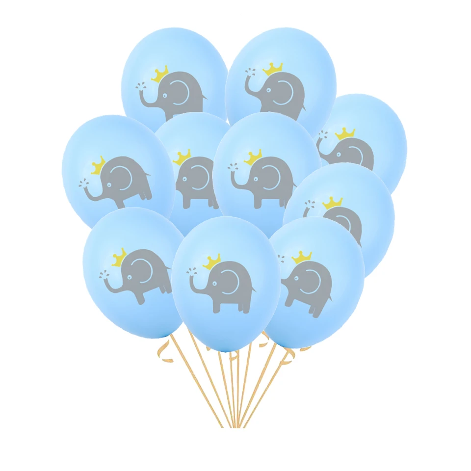1 Набор 12 дюймов пол раскрывает слон латексный шар Мультфильм баннер торт Топпер