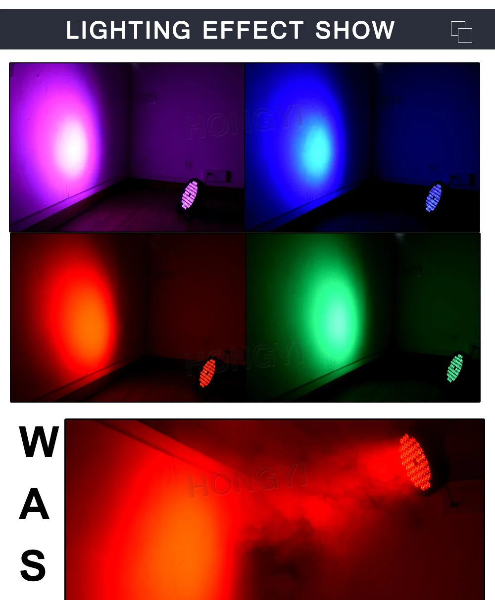 1 шт./лот 54x3 Вт RGB 3в1 8 DMX канал 54 плоский светодиодный светильник высокой мощности тонкий