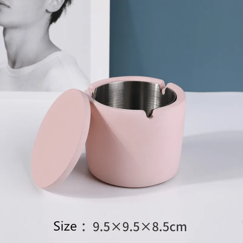 

Nordic style cement ashtray Nordic simple personality trend creative retro home living room ashtray home decor boyfriend gift