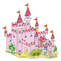 4pcsset educational puzzle toy fine workmanship concentration capability easy to install children house 3d jigsaw birthday gift