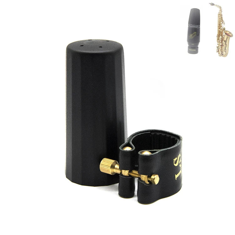 Alto Sax Bakelite США Джаз Стиль Натуральная кожа Лигатура для саксофона бакелитовая Лигатура мундштука Bb кларнет Ligature клип альт тенор сопрано Sax - Цвет: Alto Sax Bakelite