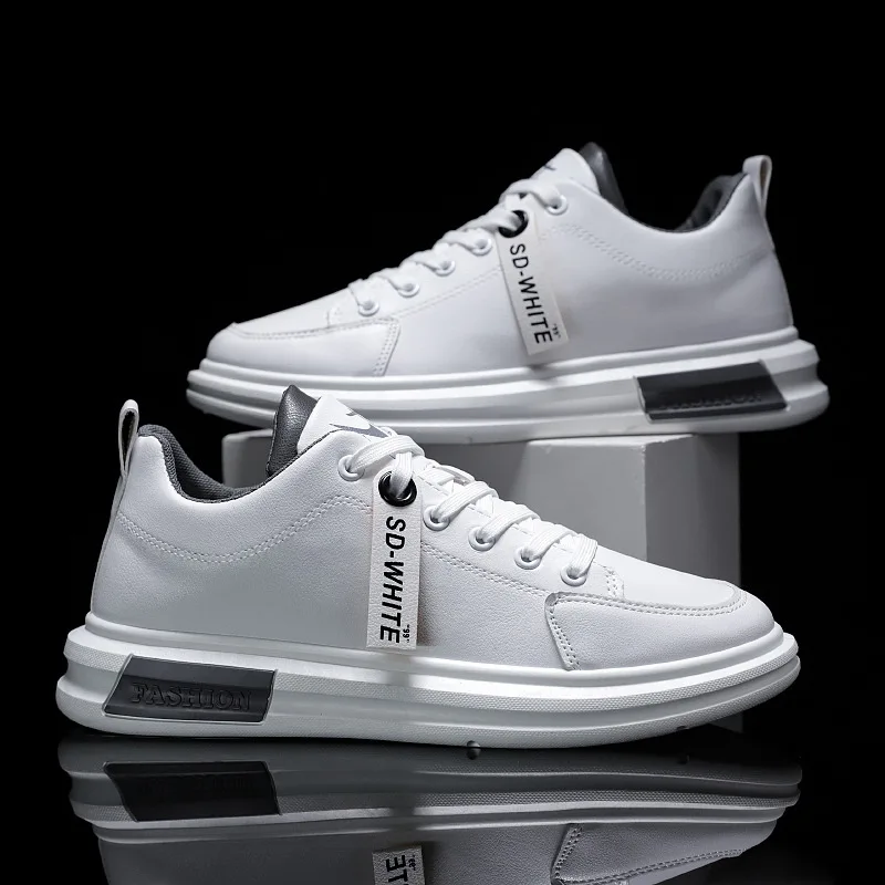 

Кожаные кроссовки, повседневная обувь, мужские белые кроссовки на плоской подошве, Новое поступление 2020, дизайнерские удобные кроссовки на ...