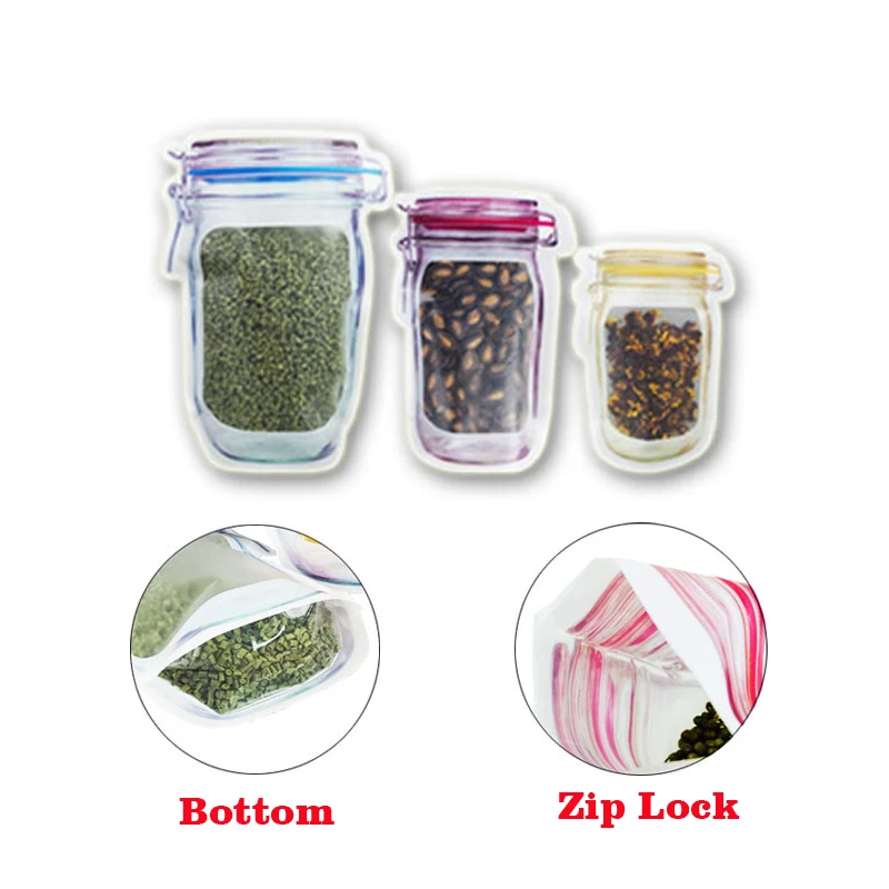 12 шт Мейсон бутылки узор сумки для хранения кухня еда заставка Orgainzer сухофрукты