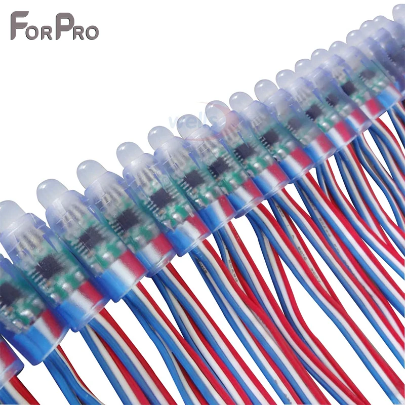 50 шт. прибор приемно 12 мм WS2811 полный Цвет светодиодный пиксельный модульный 2811 IC