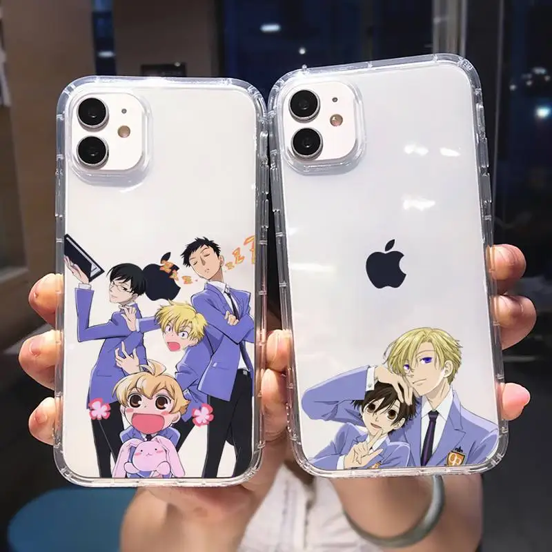 

Ouran High School Host Club Phone Case Transparent For iPhone 6 7 8 11 12 13 S Mini Pro X XS XR MAX Plus Cover Funda Shell