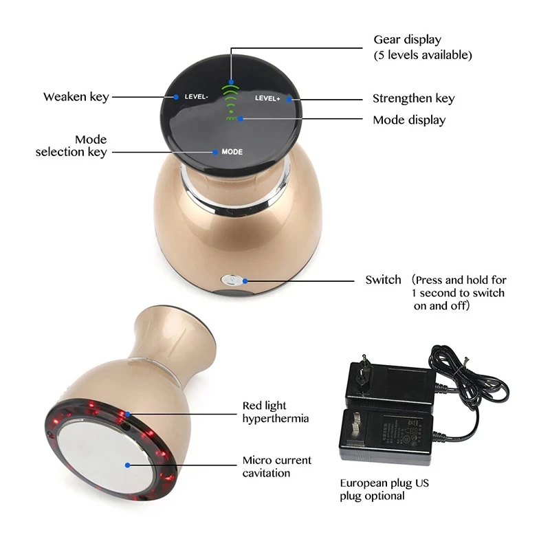 Ультразвуковое домашнее электрическое оборудование для похудения мини машина 40K