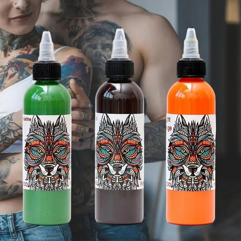 

120 ml/Bottle Professional Natural Plant Tattoo Ink Tattoo Safe Supplies Art Beauty Permanent Half Paints Tattoo For Body N1J5