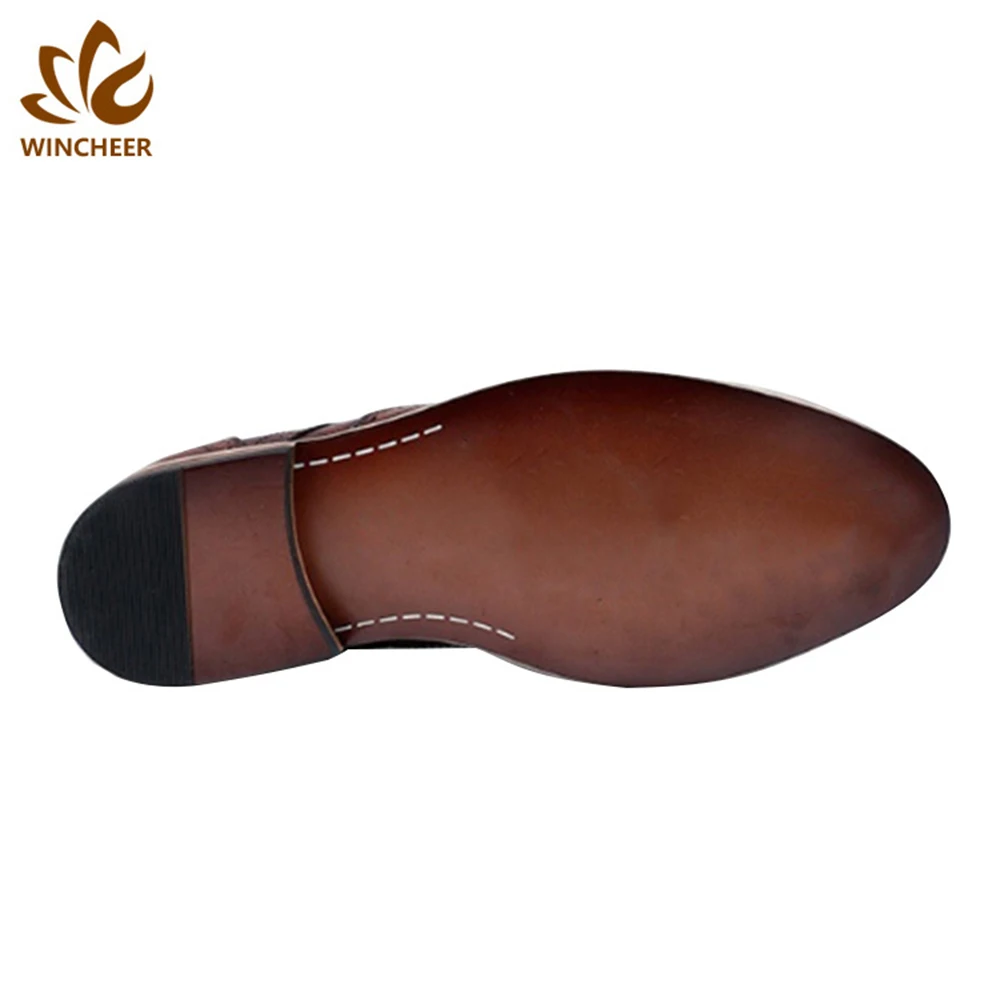 

Wincheer Factory wholesale lace-up european trendy comfortable shoes man leather shoe
