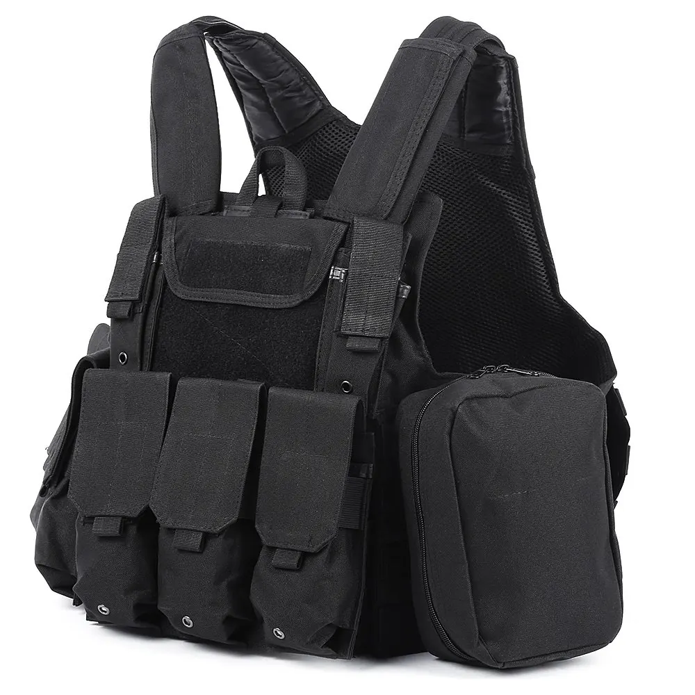 Camouflage Hunting Military Tactical Vest Amphibious Battle Combat Airsoft Molle Bullet Assault Plate Carrier Vest Safety Vest