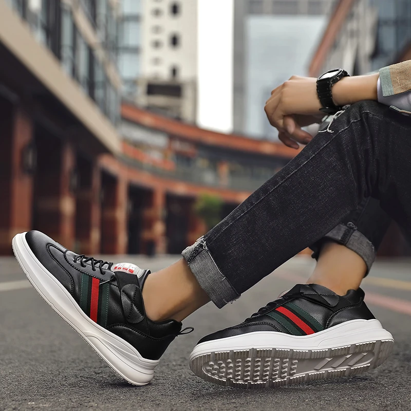 Повседневная мужская обувь кожаные кроссовки мужские удобные спортивные для