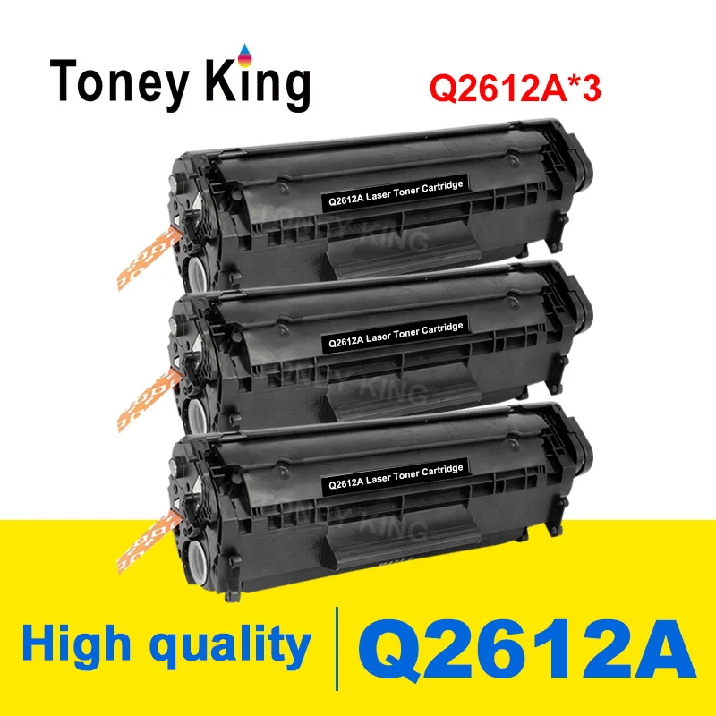 Toney universal (King 3 шт. тонер картридж Q2612A 2612a q2612a 12a совместимый для hp LaserJet Pro 1010 1012 1015 1020