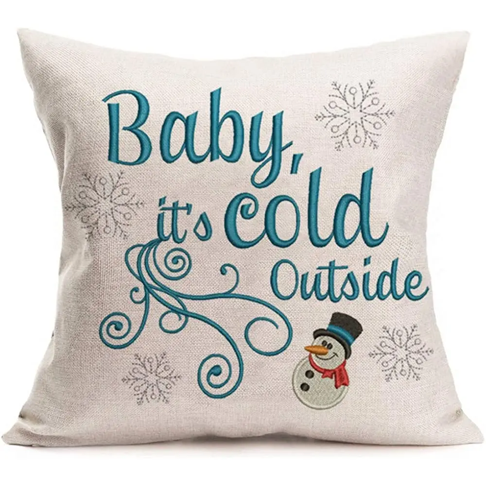 

Зимний чехол с изображением снеговика и снежинки