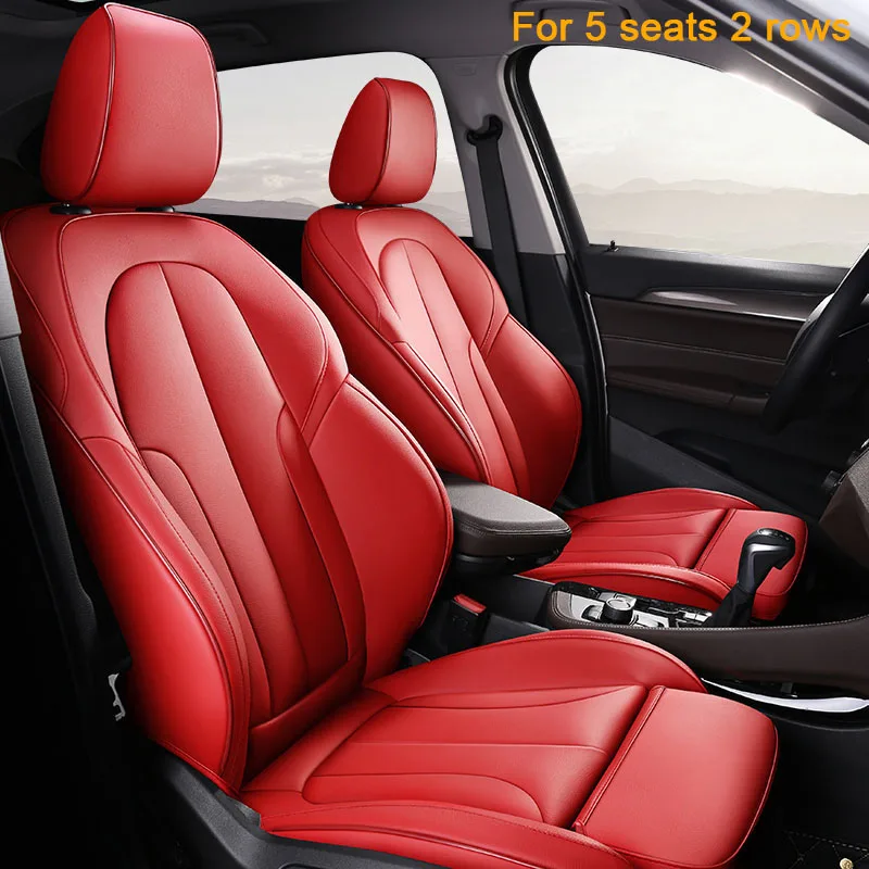 red FUZHKAQI кожаные чехлы для сидений автомобиля на заказ для LEXUS IS IS200 IS250 IS300 IS350 LS LS350 LS500 LS460 LS600h чехлы для сидений автомобилей - Название цвета: red