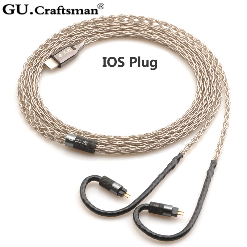 GUCraftsman 6n серебро 0,78 мм 2Pin 64 аудио a12t/u12 TIA Fourte orolus re2000 Legend X iSINE20 VE8 кабель для наушников