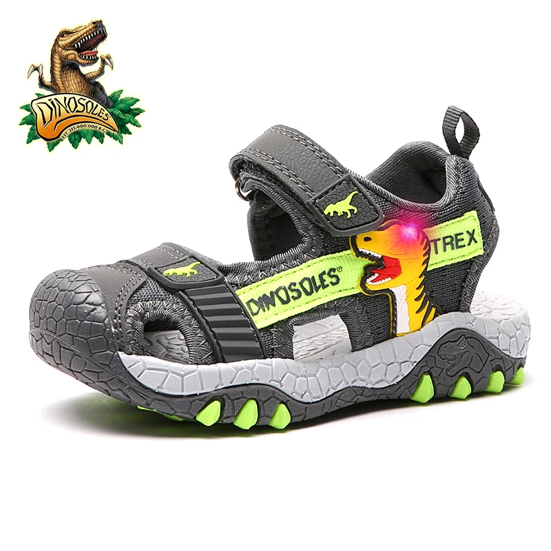 Бренд dinoskulls Детская летняя обувь сандалии для мальчиков 4 маленьких детей