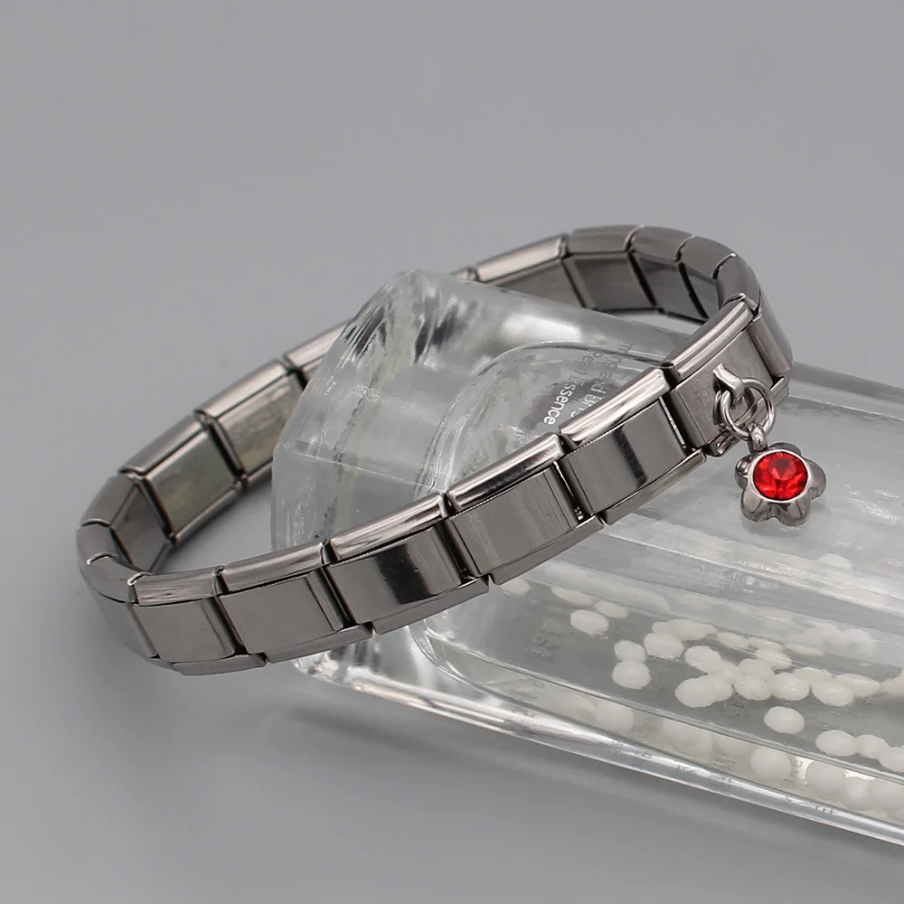 Hapiship 2019 оригинальный дизайн цветок из нержавеющей стали Красный CZ итальянский