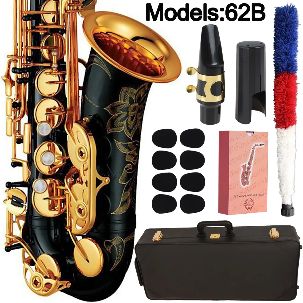 Новый японский Саксофон альт 62 Профессиональный альт саксофон пользовательская серия высокий саксофон черный лак с мундштуком тростники ш...