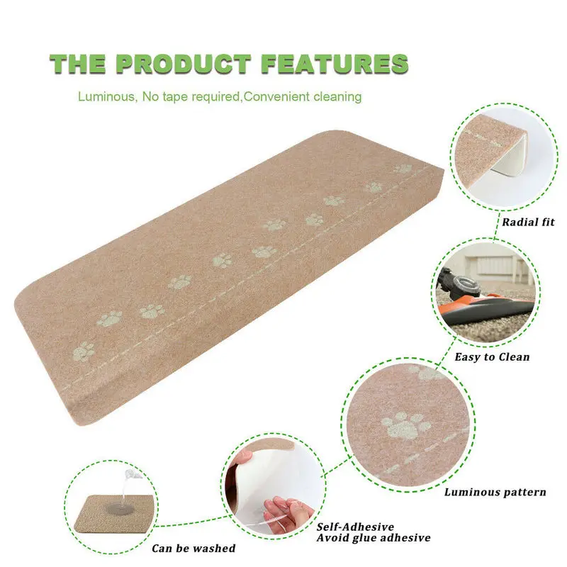 Набор из 13 шт. ковриков для лестницы нескользящий ступенчатый ковер светящийся