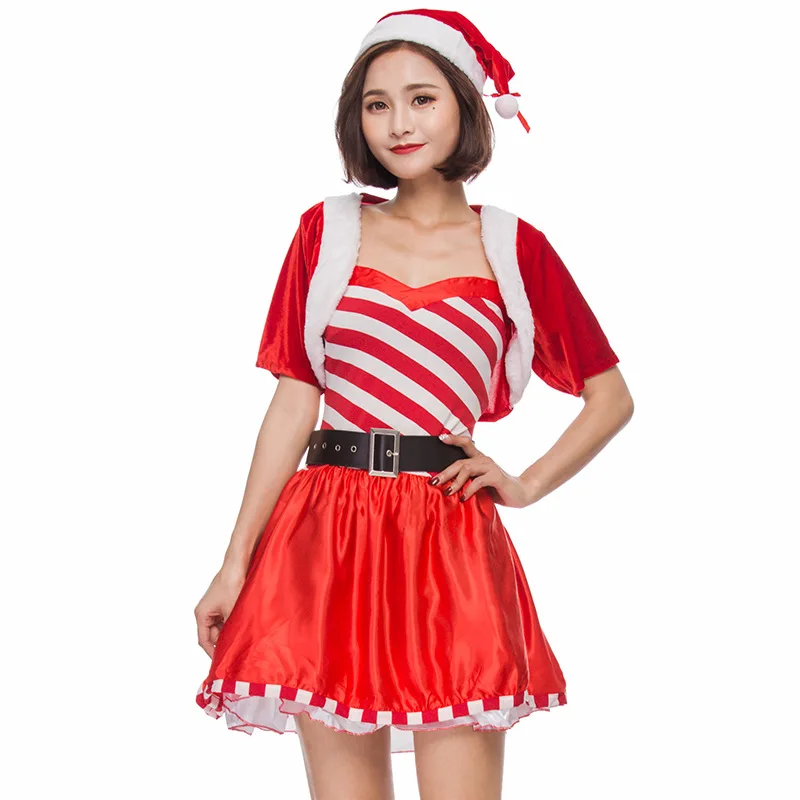 Васецзян Dreamgirl женский Рождественский костюм конфетного тростника женские