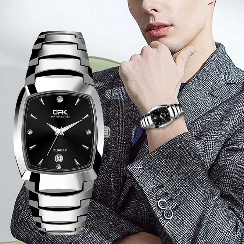 

Мужские кварцевые часы OPK, новая коллекция 2021, роскошный простой дизайн, квадратные водонепроницаемые спортивные кварцевые мужские часы из ...