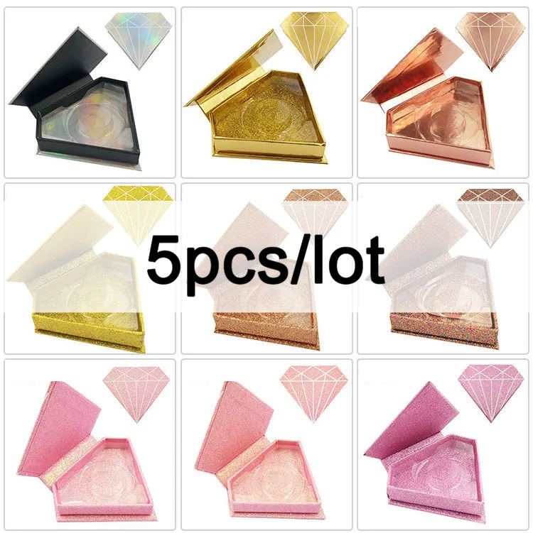 5 шт. упаковочная коробка коробки для ресниц с вашим логотипом искусственные 3d