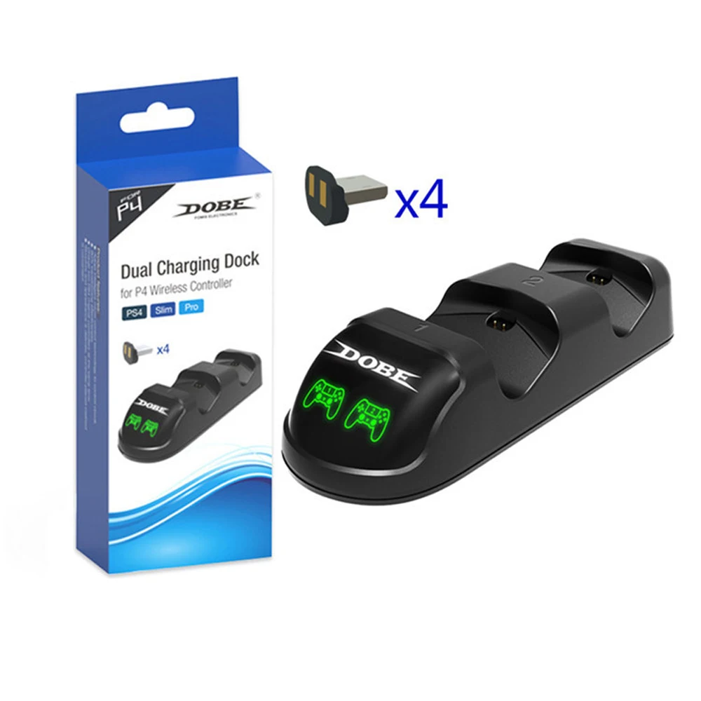 DOBE TP4 1877 Беспроводной двойной Зарядное устройство база для PS4/SLIM/PRO зарядная