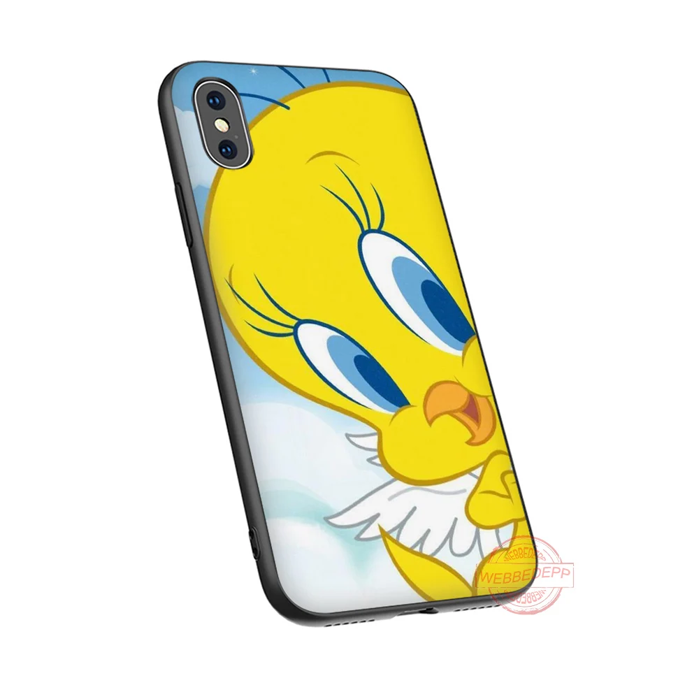 WEBBEDEPP Tweety Yellow Bird Soft Silicone TPU Phone Case for iPhone 5 6 7 8 Plus X XS XR Max 11 11peo 11proMax |