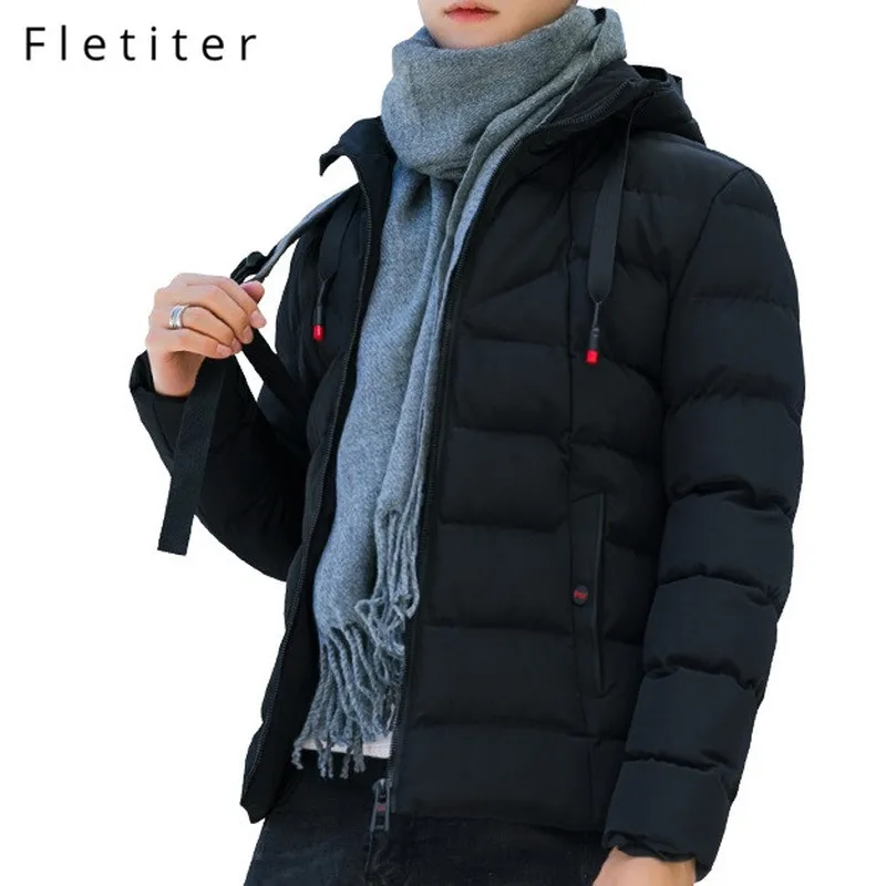 Бренд Fletiter, мужские парки с капюшоном, новая мода, Мужская качественная Повседневная парка, пальто, мужские ветрозащитные зимние парки, верхняя одежда, новинка