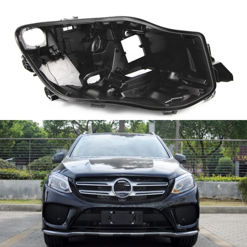 Для Mercedes-Benz GLE shell фара Черная защитная крышка GLE300 400 450 черный абажур W292 shell